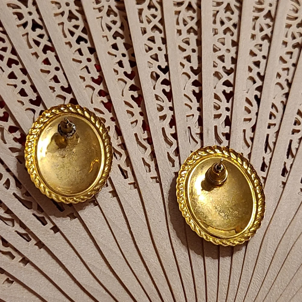 Swirl Earrings Purple & Gold
